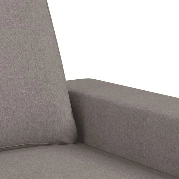 Canapea cu 2 locuri, gri taupe, 140 cm, material textil