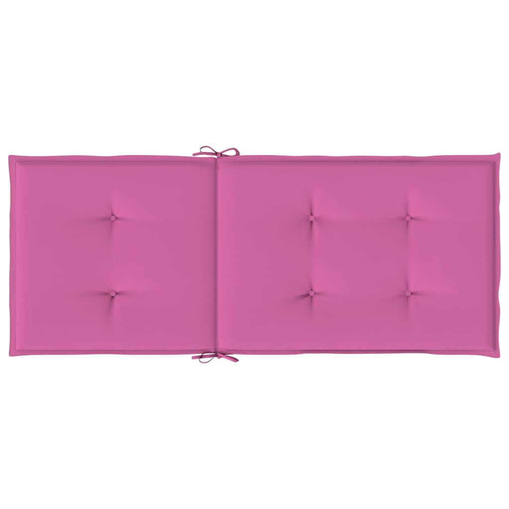 Perne de scaun spătar înalt, 6 buc., roz, textil