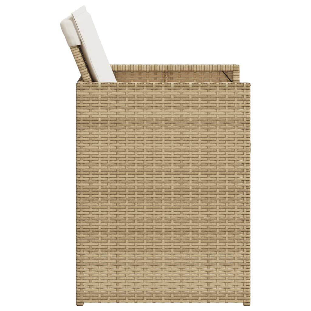 Set mobilier de grădină cu perne, 5 piese, bej, poliratan