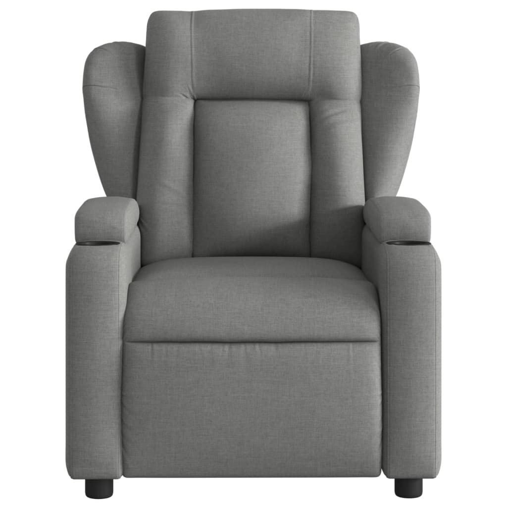 Fotoliu rabatabil, gri închis, material textil