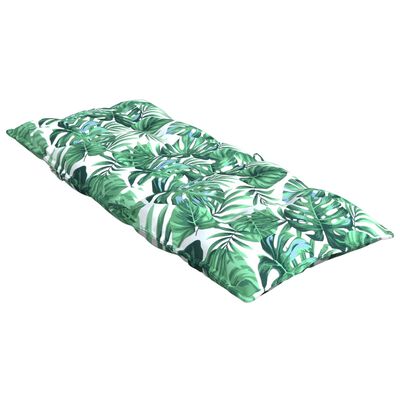 Perne de scaun spătar înalt, 2 buc, model frunze, textil Oxford