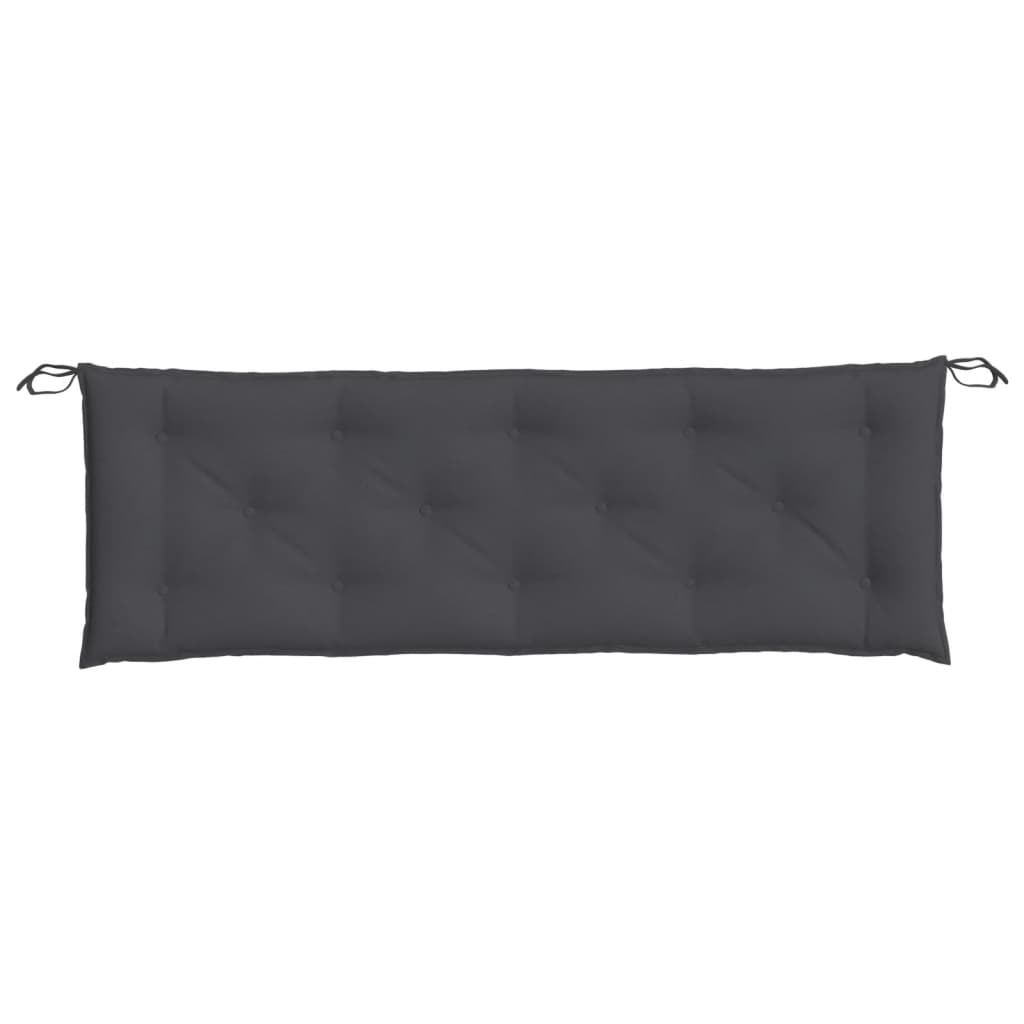 Pernă bancă de grădină 2 buc melanj antracit 150x50x7 cm textil