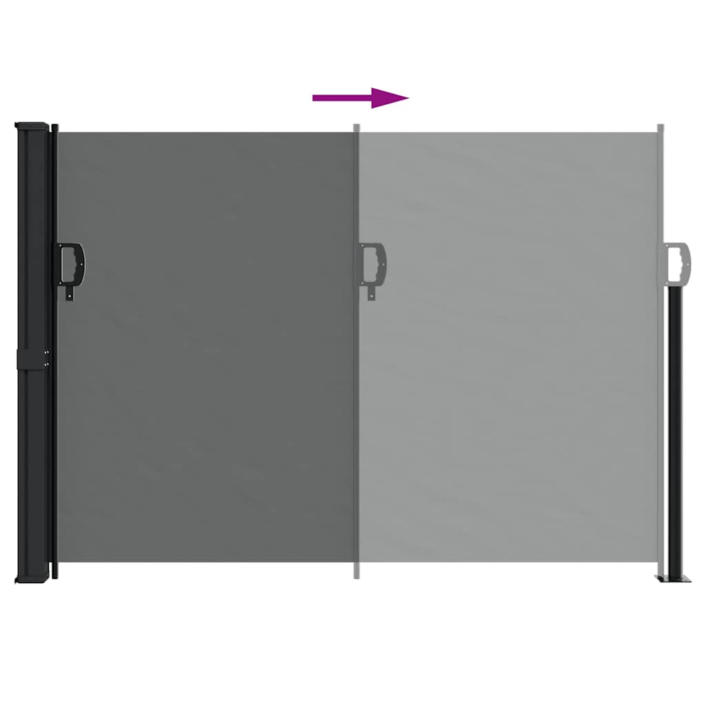 Copertină laterală retractabilă antracit 140x600 cm
