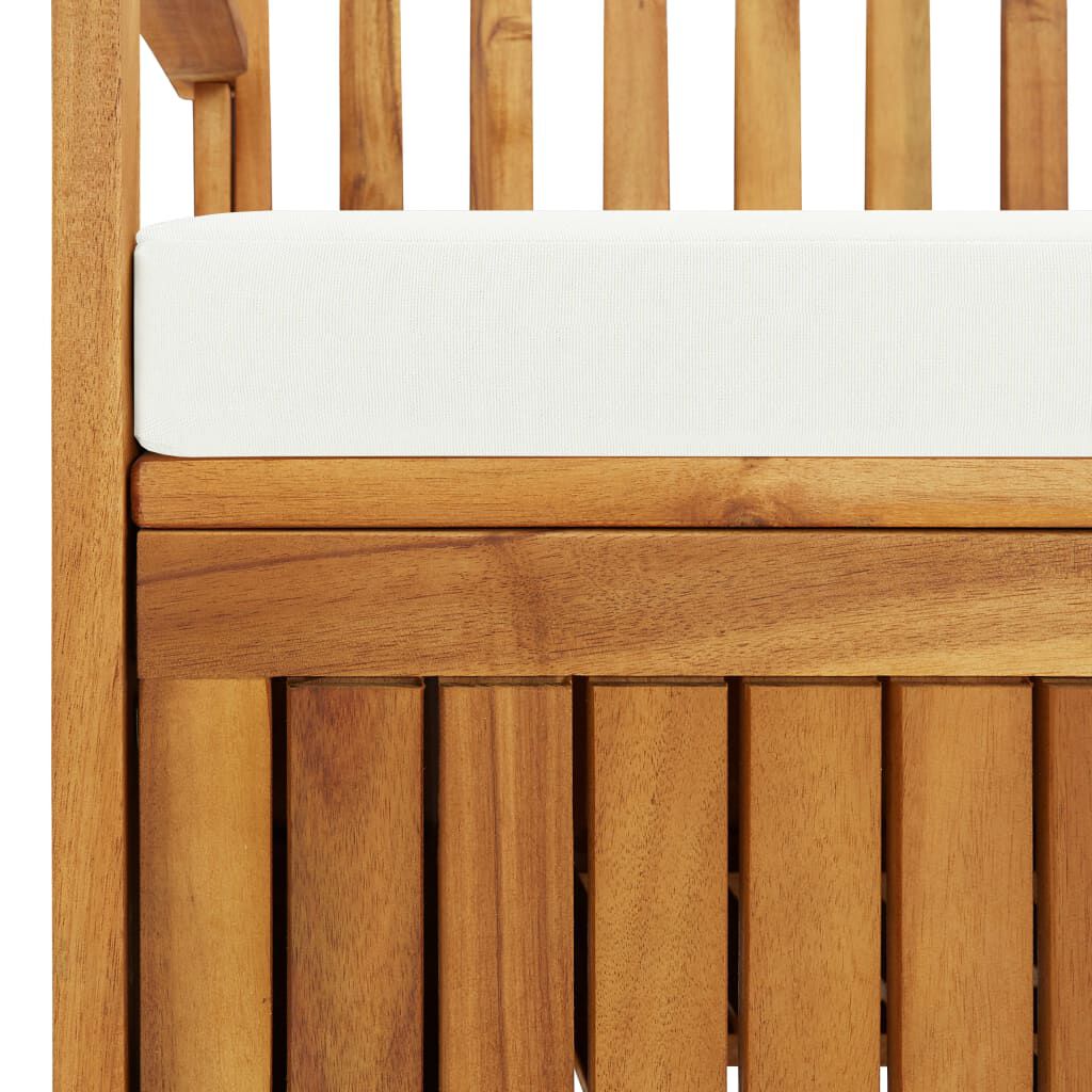 Bancă de depozitare grădină 120x63x84 cm lemn masiv salcâm XL