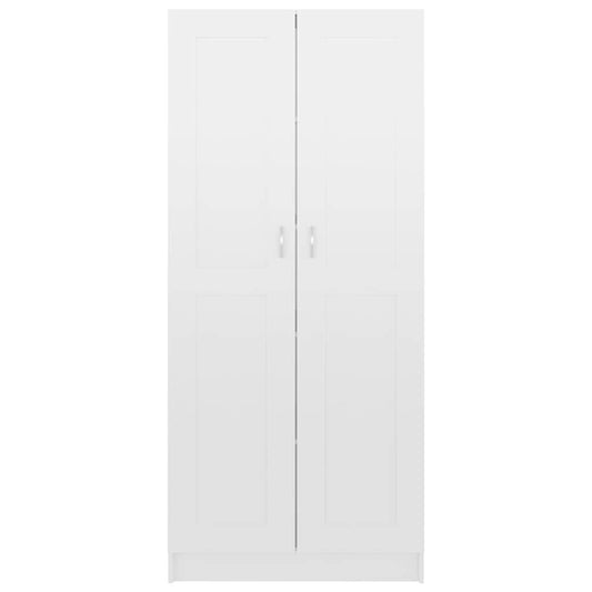Bibliotecă, alb, 82,5x30,5x185,5 cm, lemn prelucrat