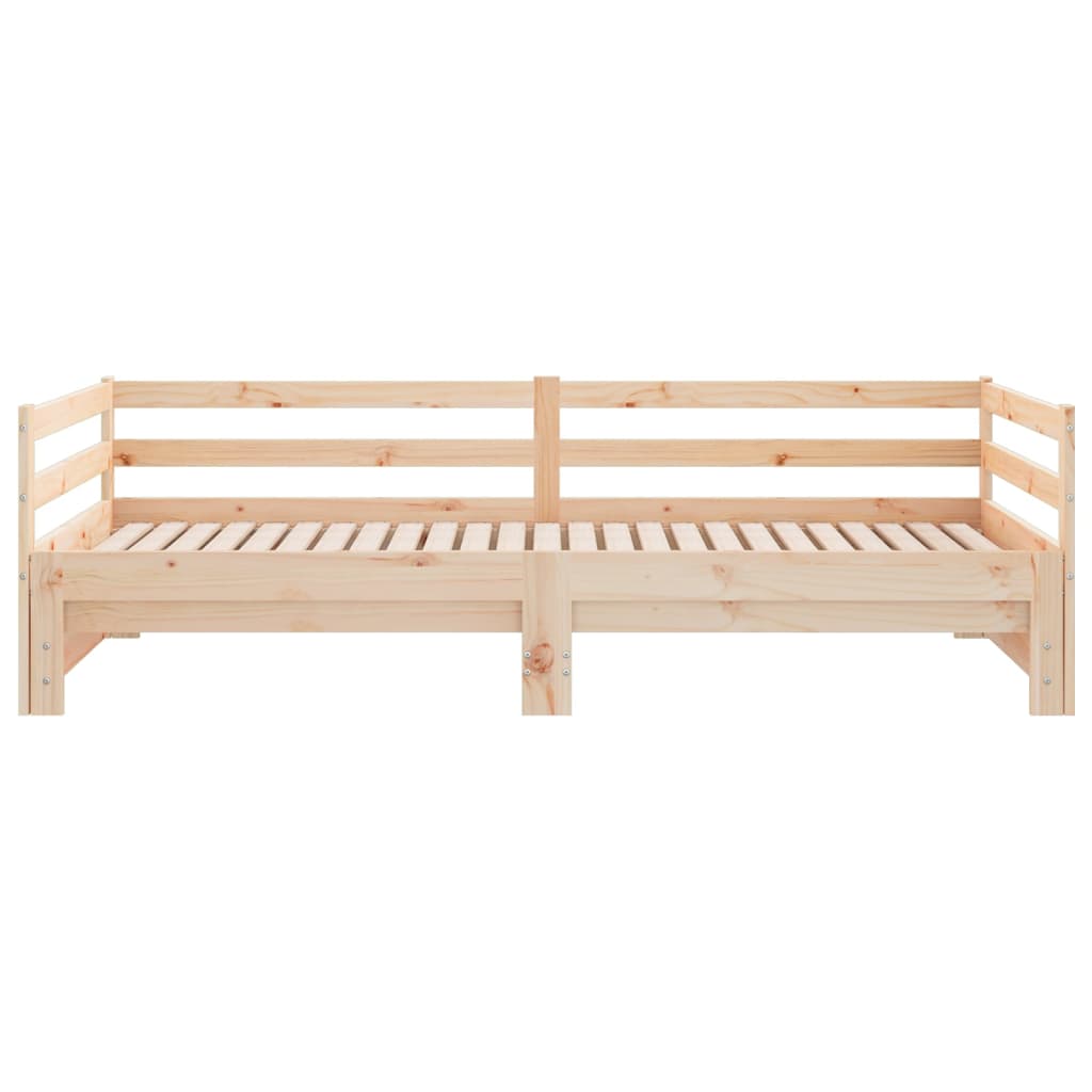 Pat de zi extensibil, 2x(90x200) cm, lemn masiv de pin