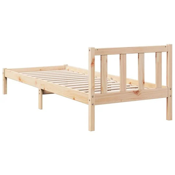 Cadru de pat foarte lung fără saltea, 80x210 cm, lemn masiv pin