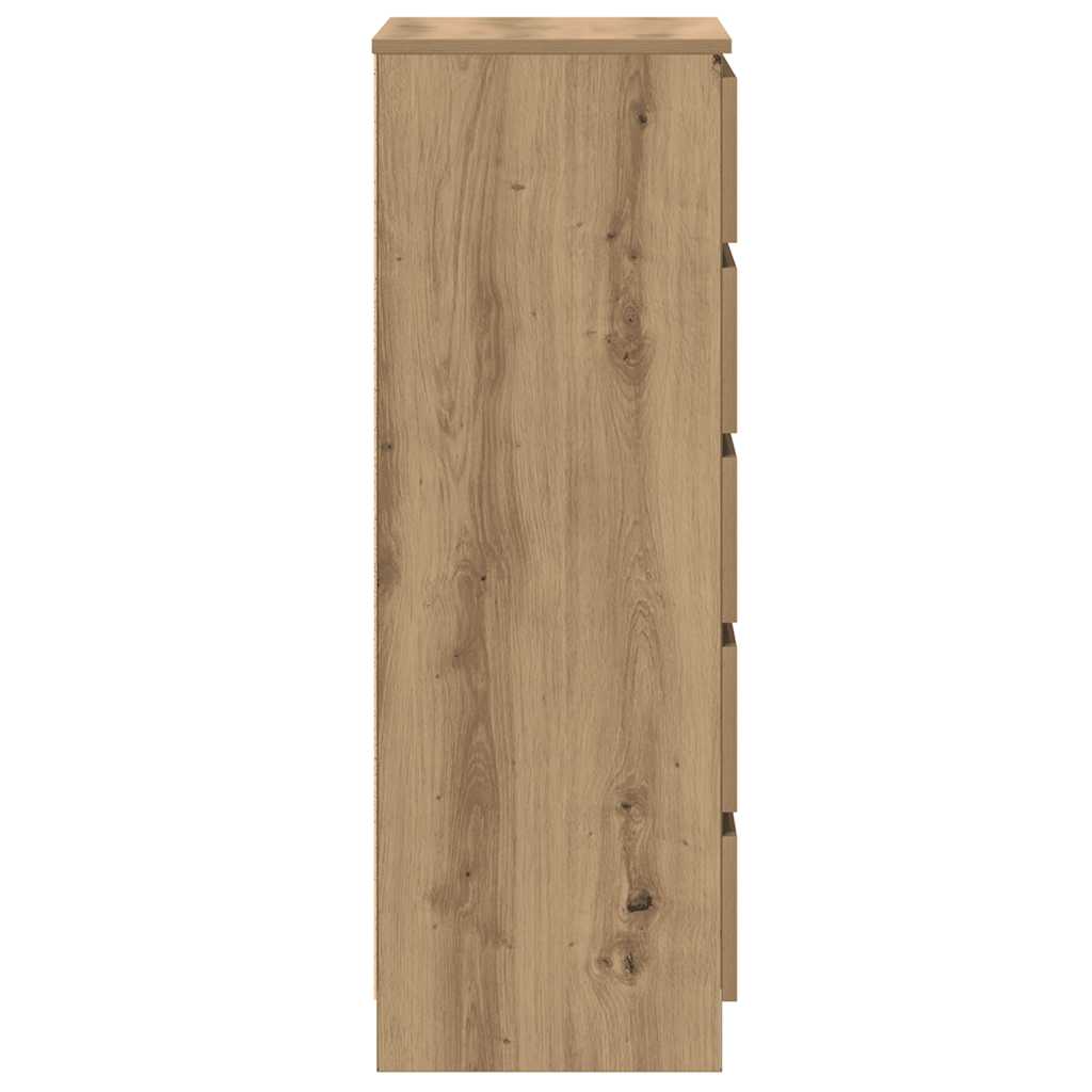 Dulap cu sertar, stejar artizanal, 60x36x103 cm, lemn prelucrat