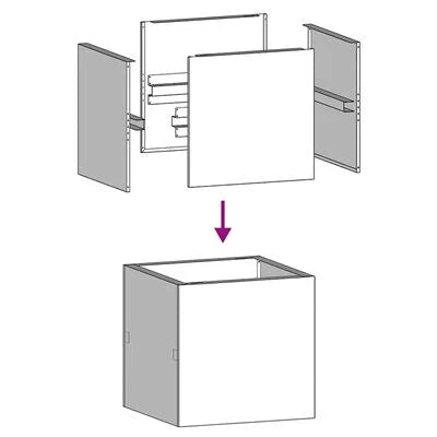 Jardinier negru 40x40x40 cm Oțel laminat la rece