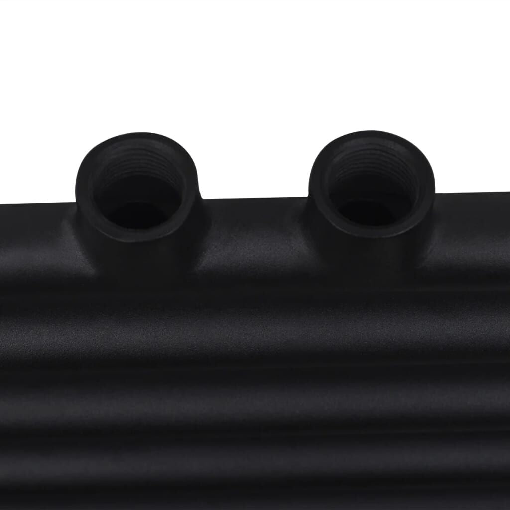 Radiator port-prosop încălzire centrală baie drept, negru, 600x1140 mm