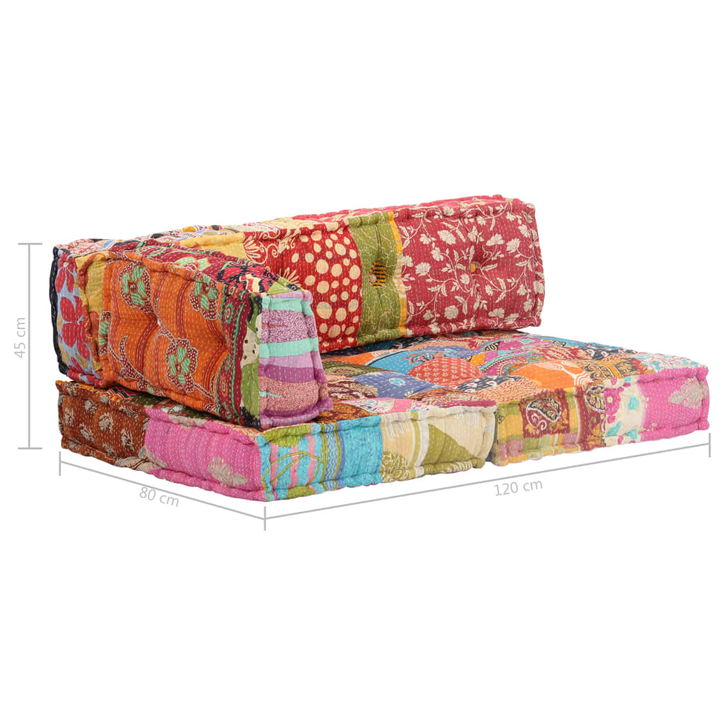 Pernă fotoliu puf, model petice, material textil