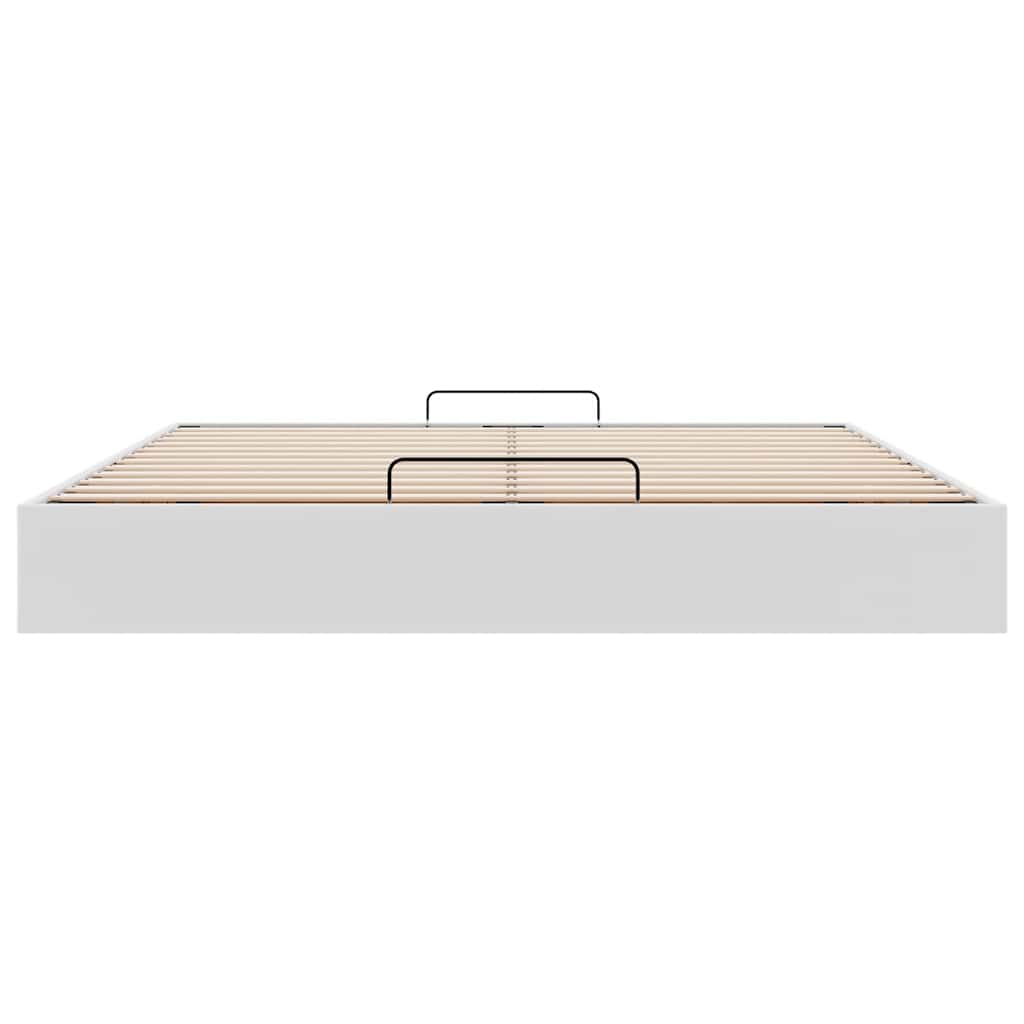 Cadru de pat otoman fără saltea alb 180x200cm piele artificială