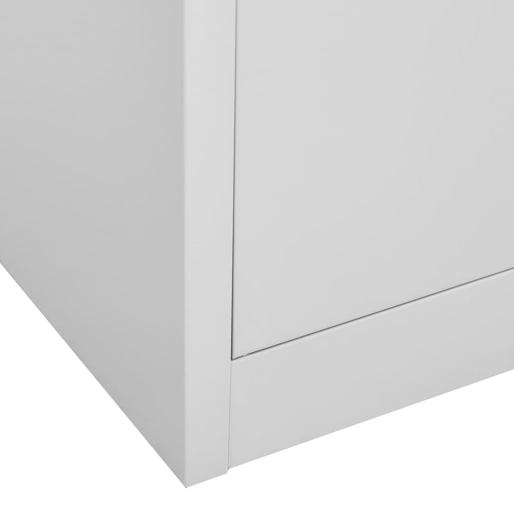 Dulap tip fiset gri deschis 90x45x92,5 cm, oțel