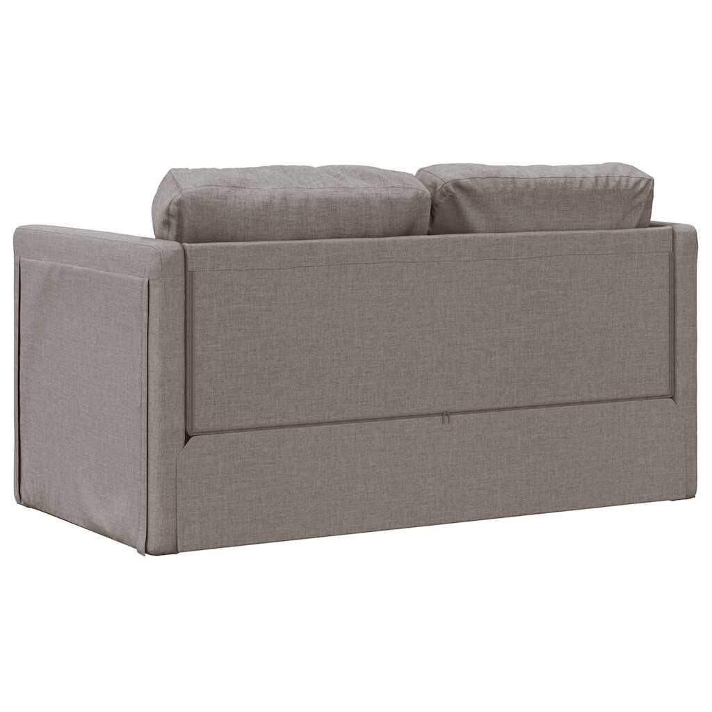 Canapea extensibilă 2 în 1, gri taupe, 112x174x55 cm, textil