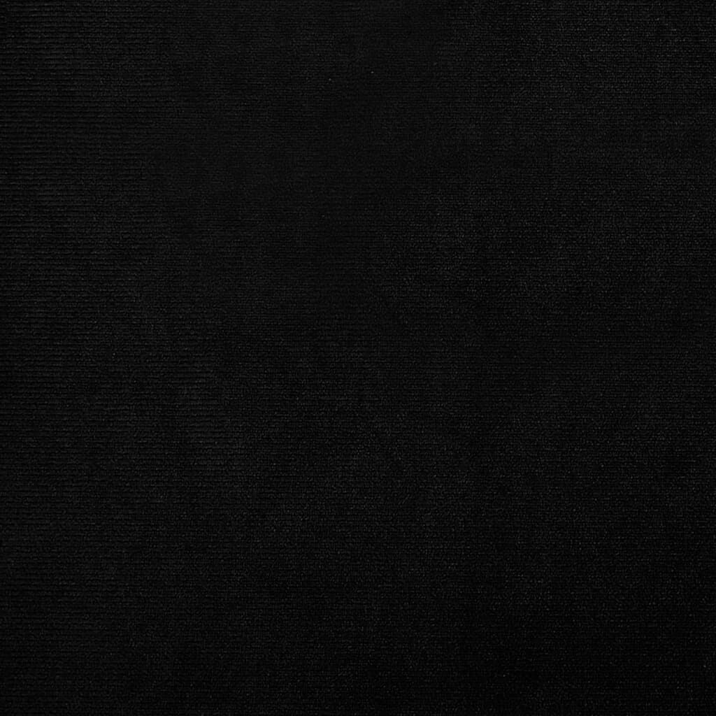 Fotoliu tip cuvă cu taburet, negru, catifea