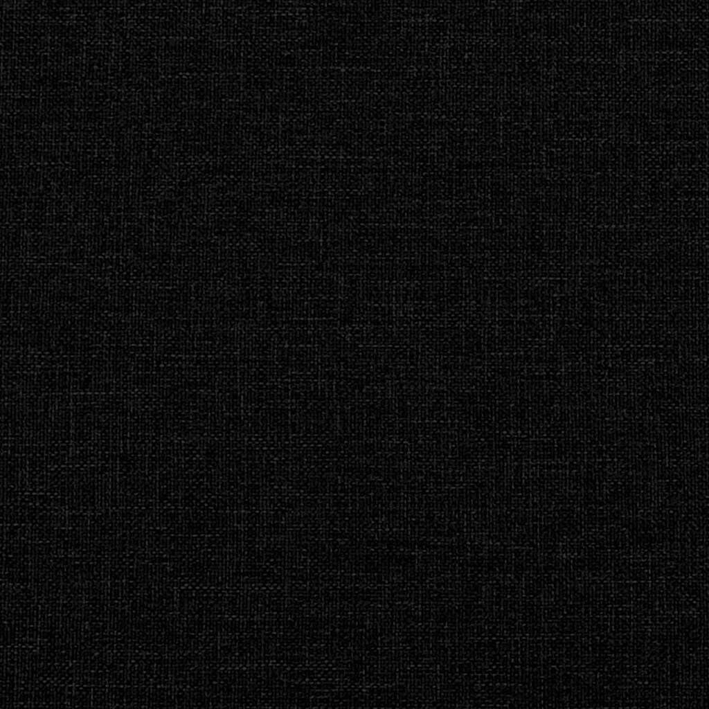 Canapea cu 2 locuri, negru, 140 cm, material textil