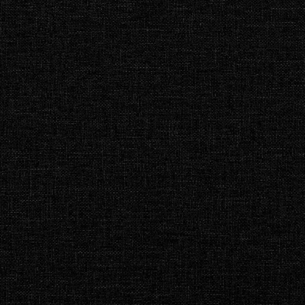 Canapea cu 2 locuri, negru, 120 cm, material textil