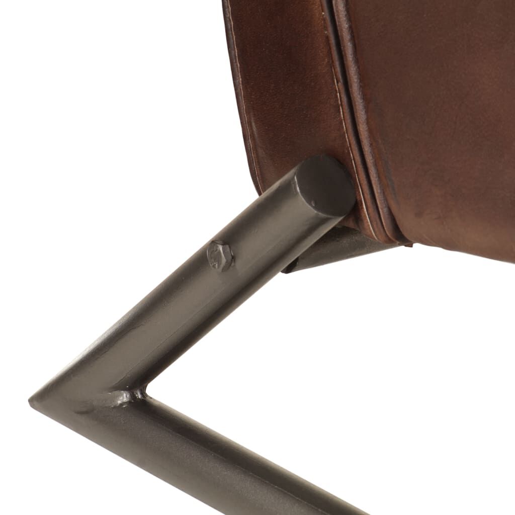 Fotoliu canapea, maro, piele naturală