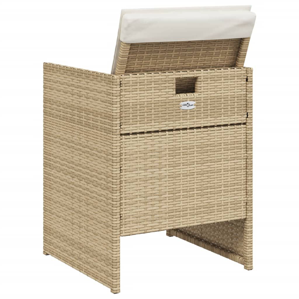 Set mobilier de grădină cu perne, 5 piese, bej, poliratan
