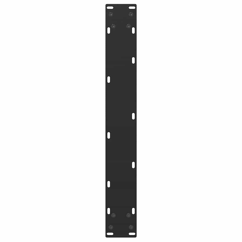 Picioare de masă de bar în formă de U, 2 buc., negru, 60 x (110-111) cm, oțel