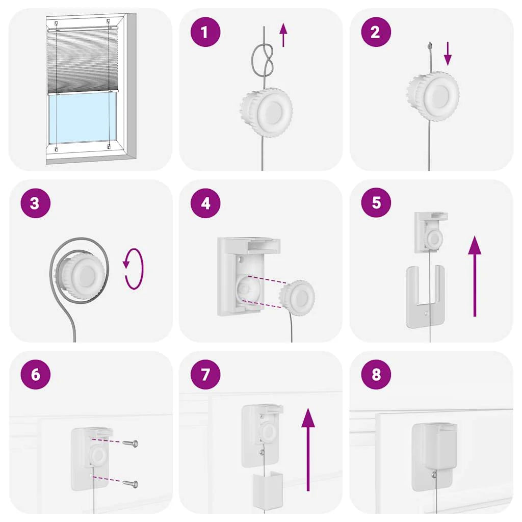 Jaluză plisată Bordeaux Roșu 50x200 cm Lățime țesătură 49,4 cm