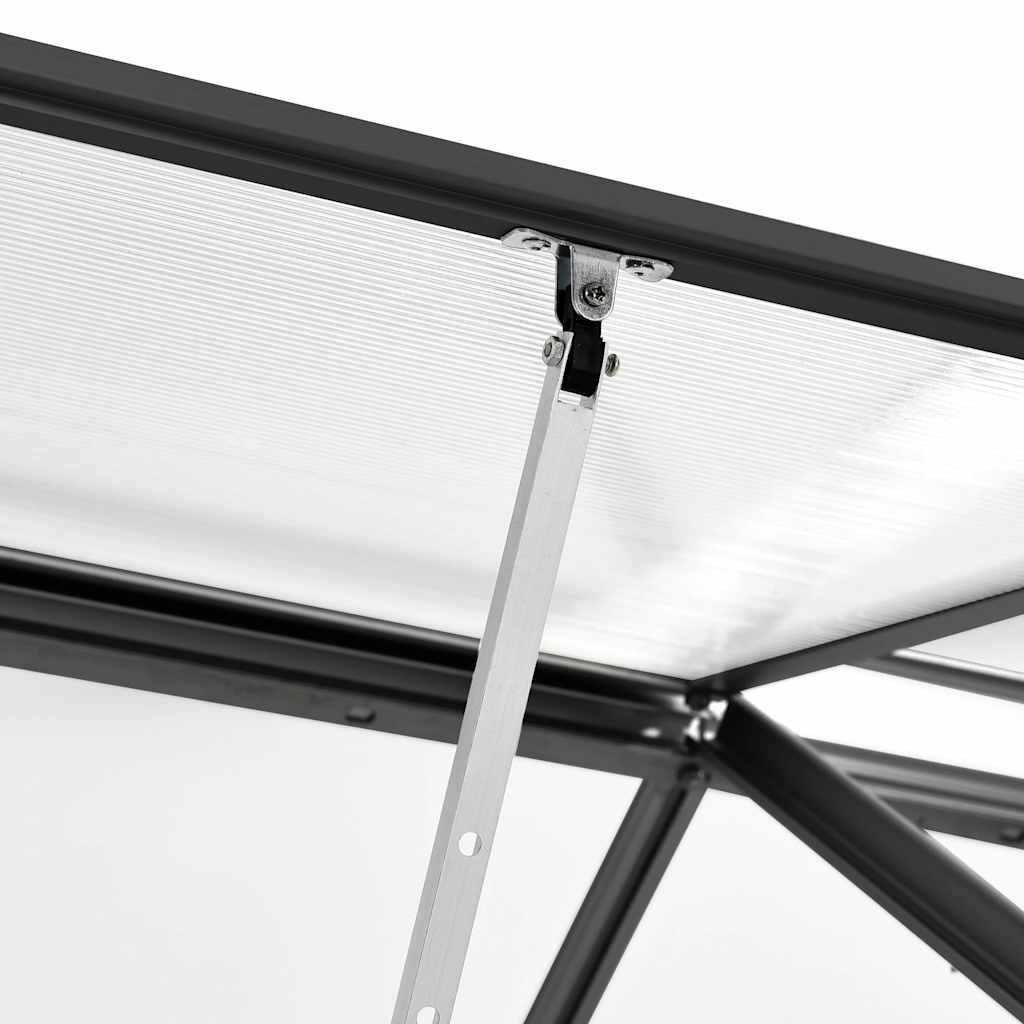 Seră cu cadru de bază, antracit, 5,89 m², aluminiu