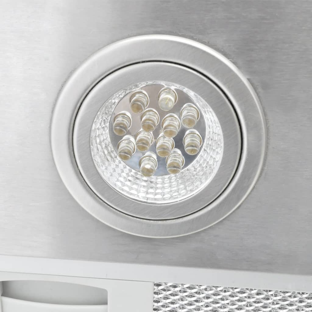 Hotă tip insulă, 90 cm, oțel inoxidabil, 756 m³/h, LED