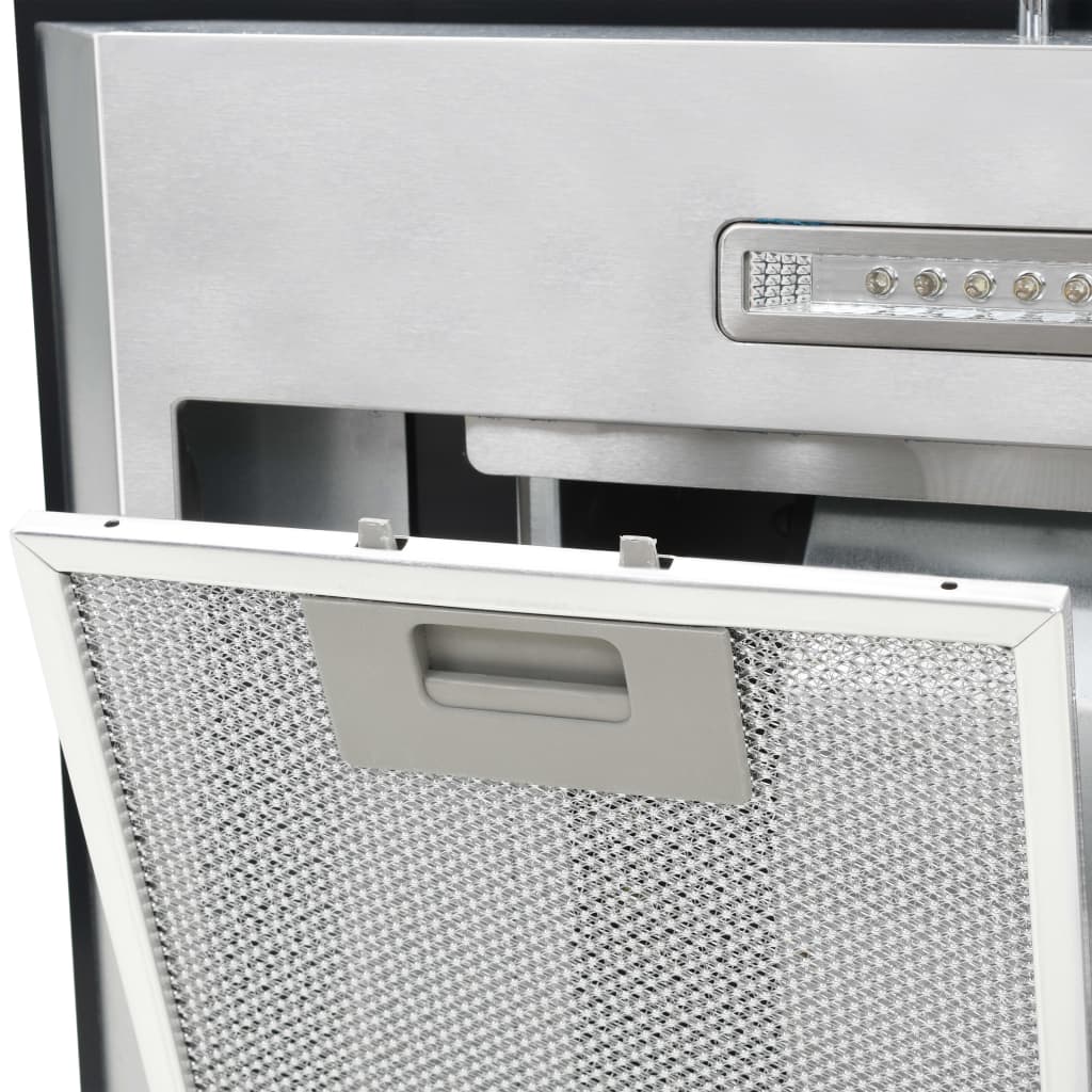 Hotă tip insulă, 90 cm, oțel inoxidabil, 756 m³/h, LED