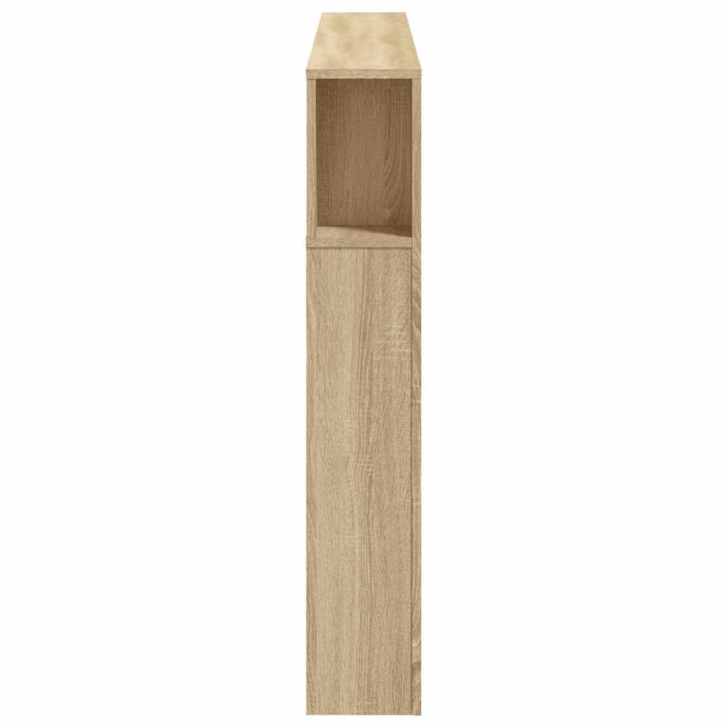 Tăblie de pat cu LED, stejar sonoma, 160x18,5x103,5 cm, lemn