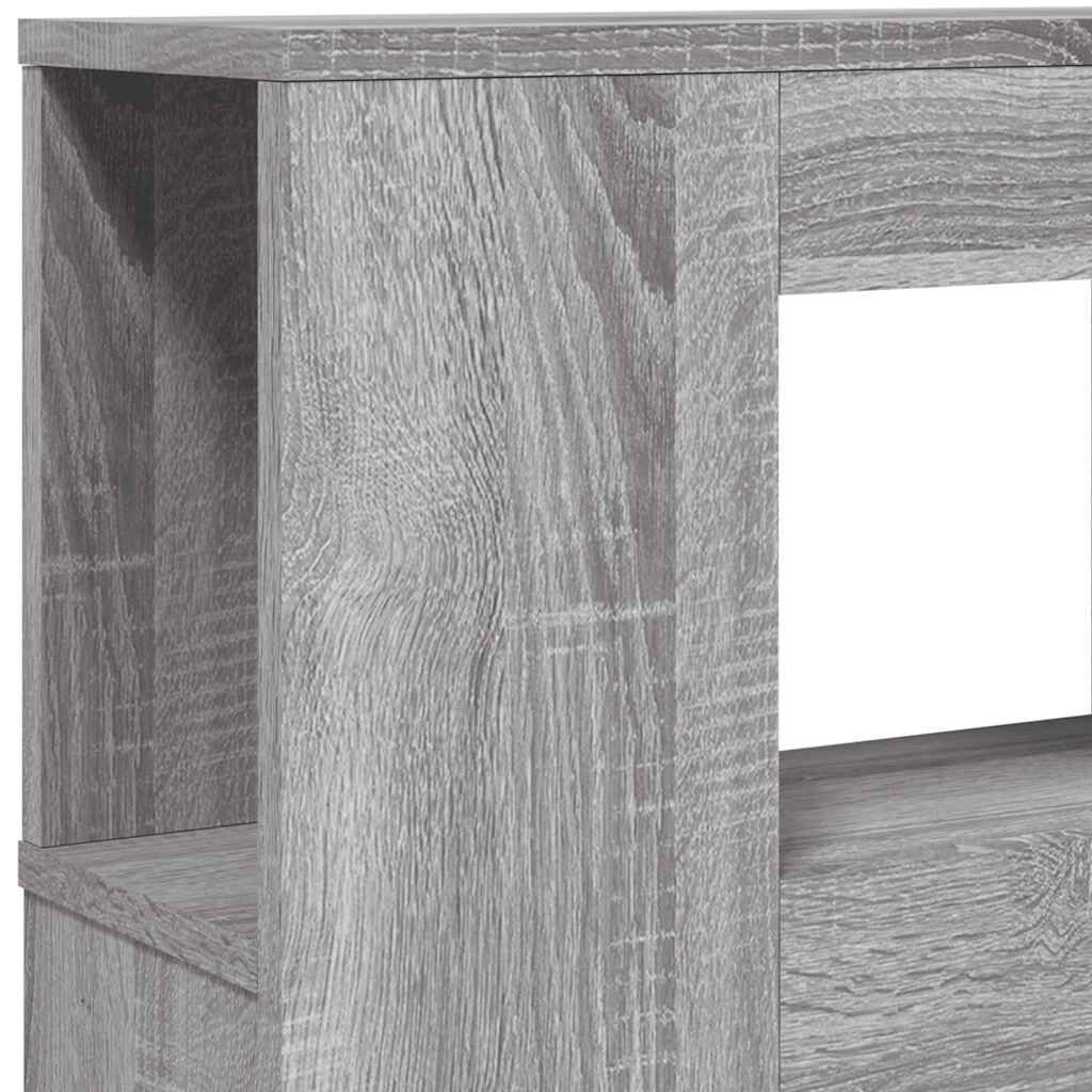 Tăblie de pat cu LED gri sonoma 200x18,5x103,5cm lemn prelucrat