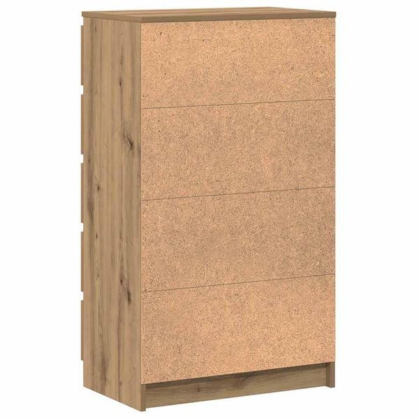 Dulap cu sertar, stejar artizanal, 60x36x103 cm, lemn prelucrat