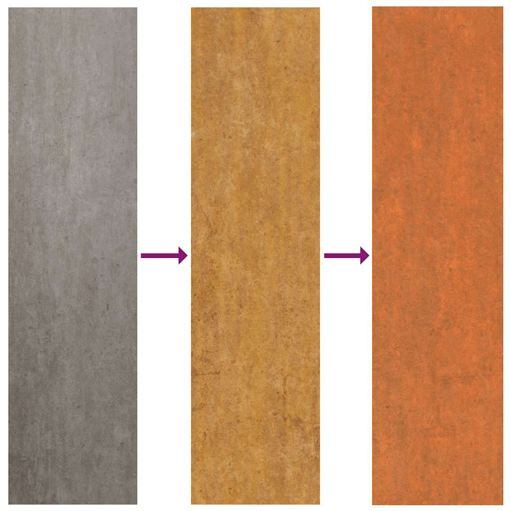 Strat înălțat de grădină, ruginiu, 160x80x45 cm, oțel corten