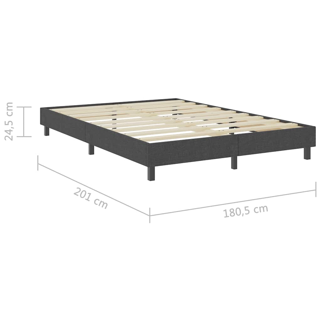 Cadru pat continental, gri, 180x200 cm, material textil