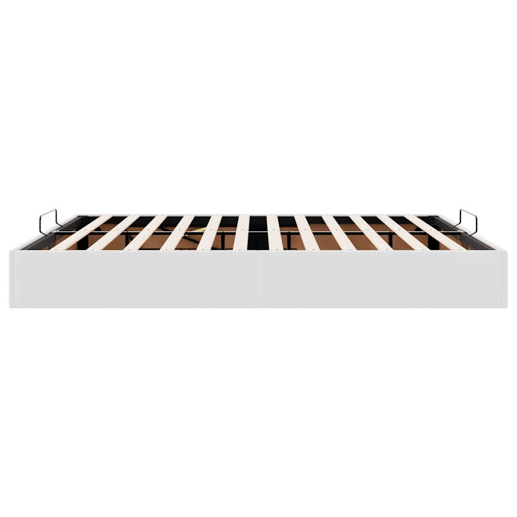 Cadru de pat otoman fără saltea alb 180x200cm piele artificială