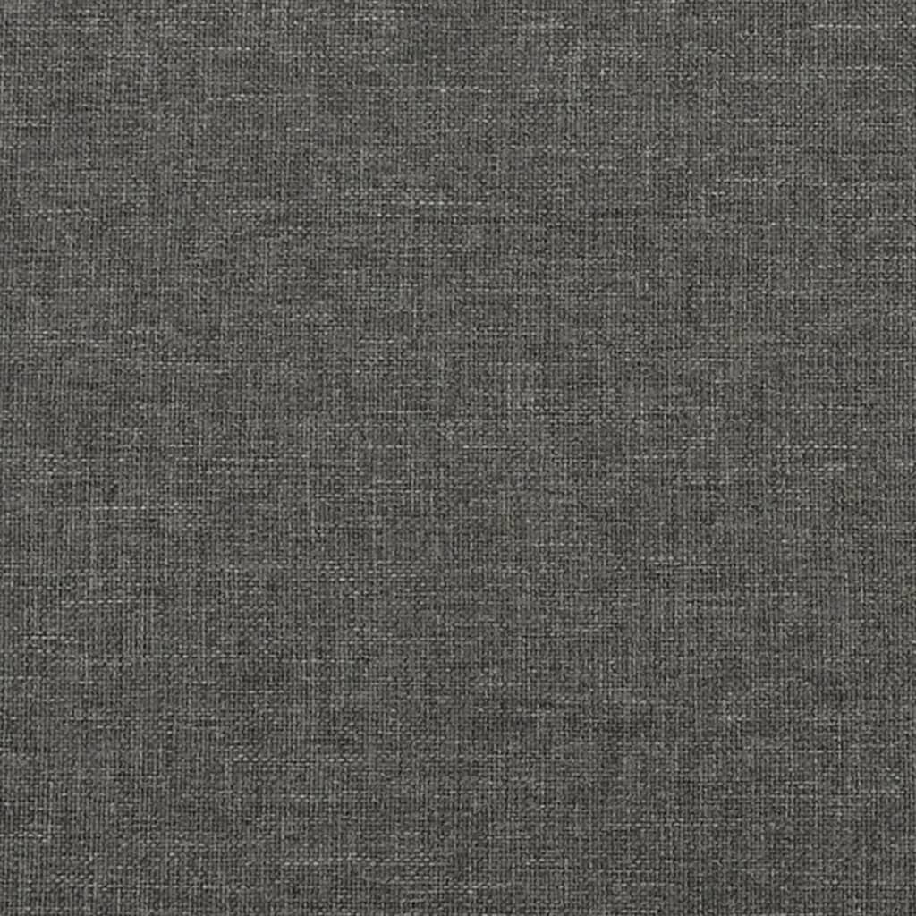 Cadru de pat fără saltea, gri închis, 100x200 cm, textil