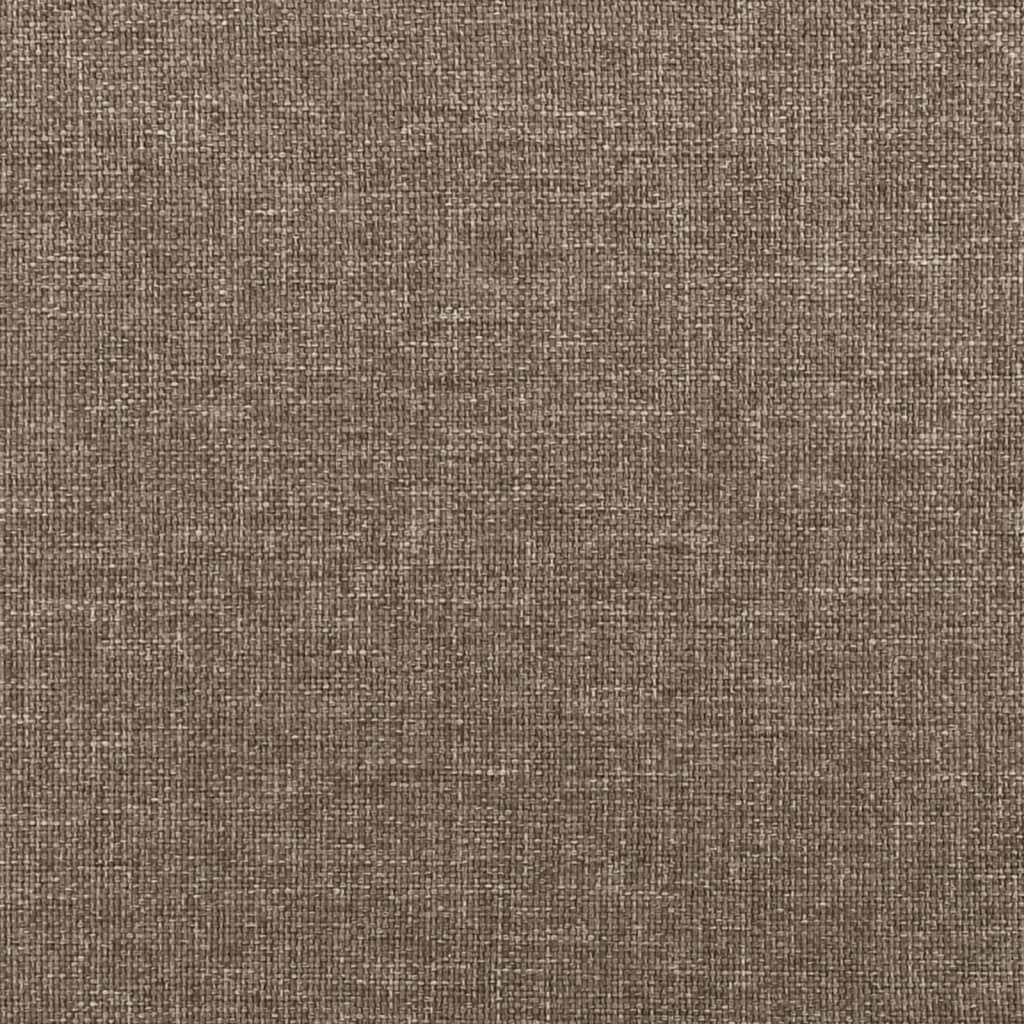 Cadru de pat fără saltea, gri taupe, 180x200 cm, textil