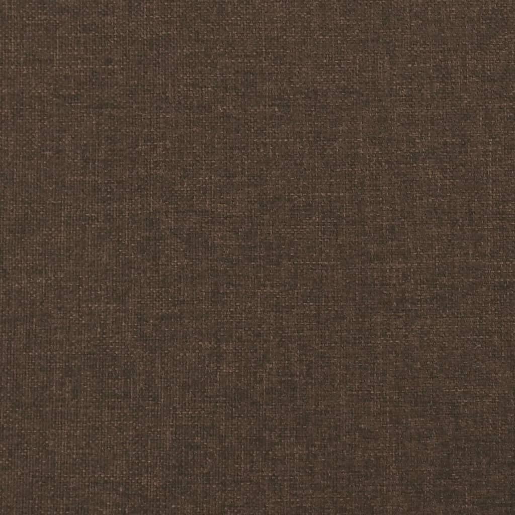 Cadru de pat fără saltea, maro închis, 120x200 cm, textil