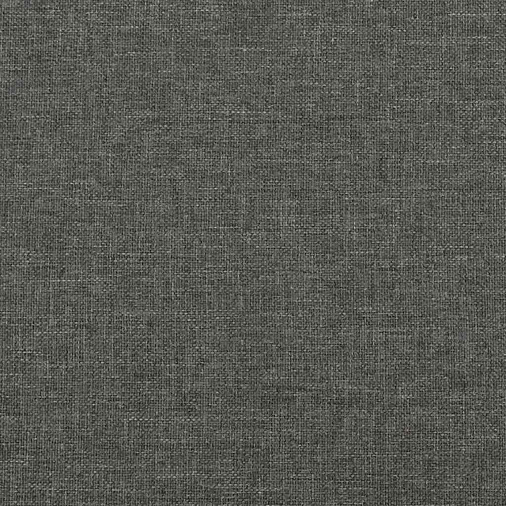 Cadru de pat fără saltea, gri închis, 200x200 cm, textil