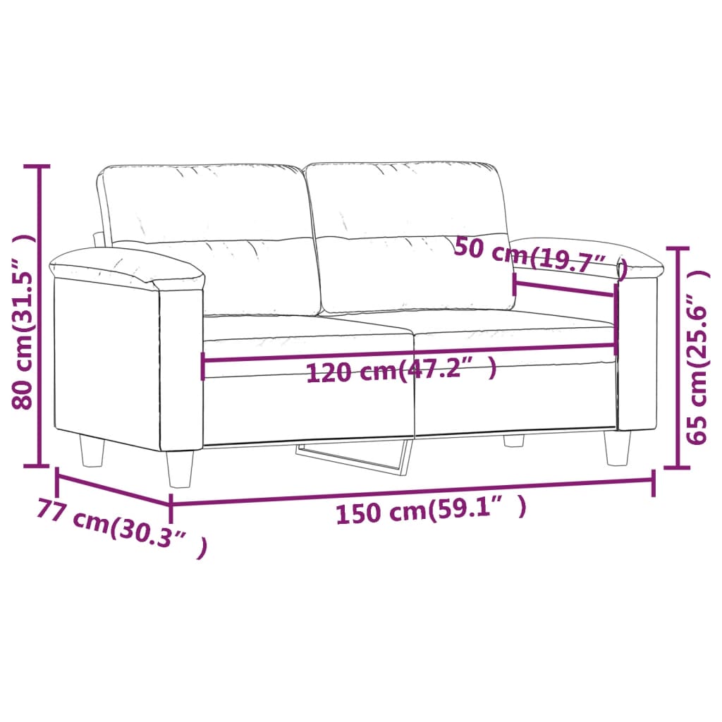 Canapea cu 2 locuri, roșu vin, 120 cm, piele ecologica