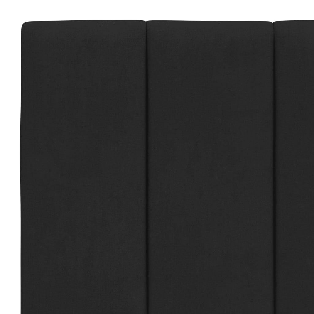 Pernă tăblie de pat, negru, 180 cm, catifea