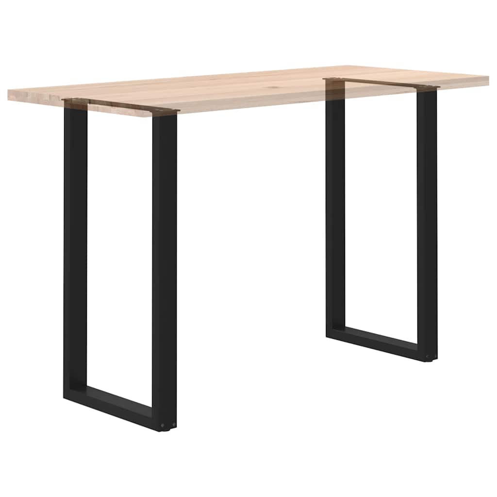 Picioare de masă de bar în formă de U, 2 buc., negru, 60 x (110-111) cm, oțel