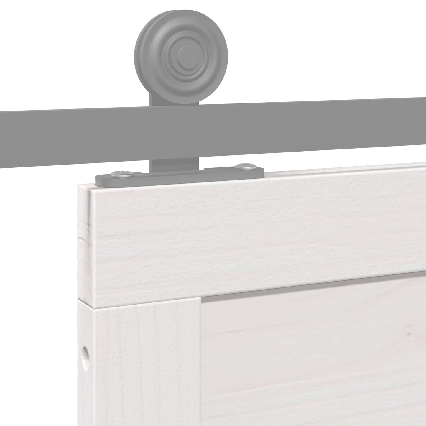 Ușă hambar Alb 90 x 2,5 x 208 cm Lemn masiv de pin