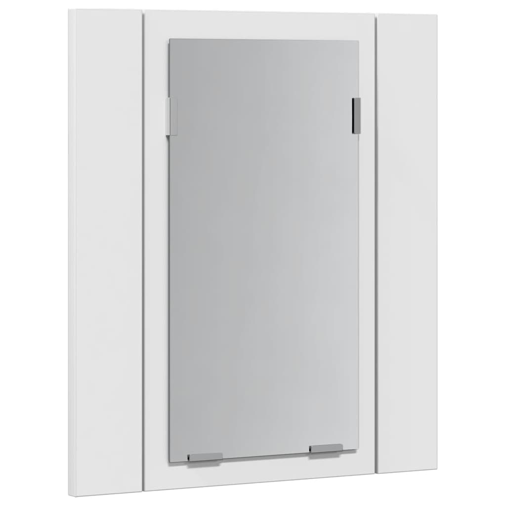Dulap de baie cu oglindă & LED, alb, 40x12x45 cm, acril