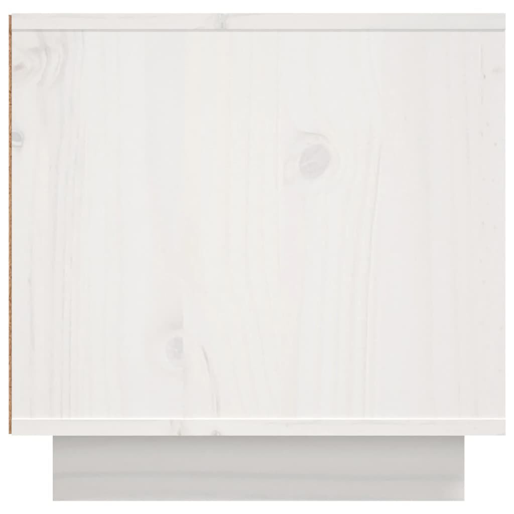 Comodă TV, alb, 156x40x40 cm, lemn masiv de pin