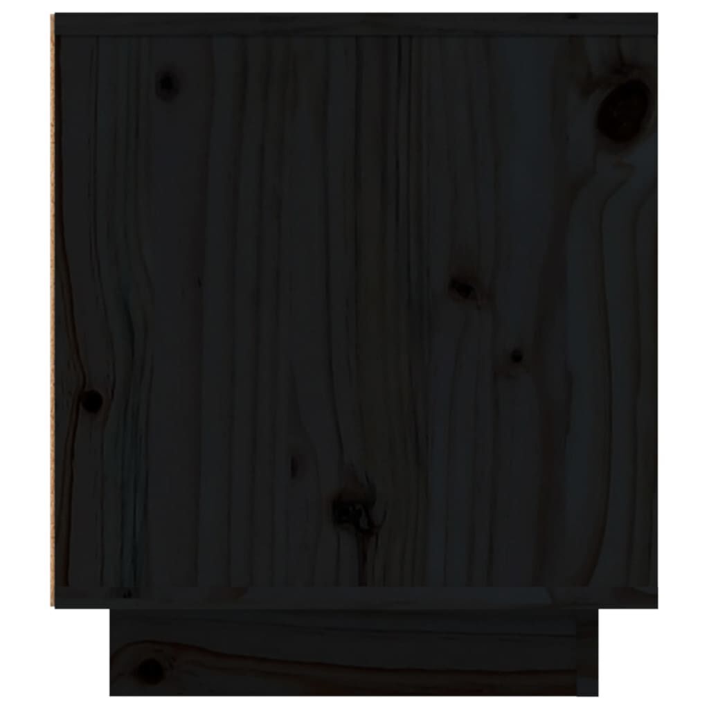 Comodă TV, negru, 110x35x40,5 cm, lemn masiv de pin