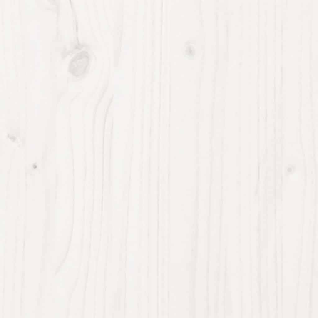 Cadru de pat mic single, 75x190 cm, lemn masiv pin alb