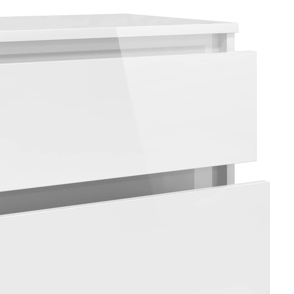 Dulap cu sertar , alb extralucios, 60x36x103 cm, lemn prelucrat