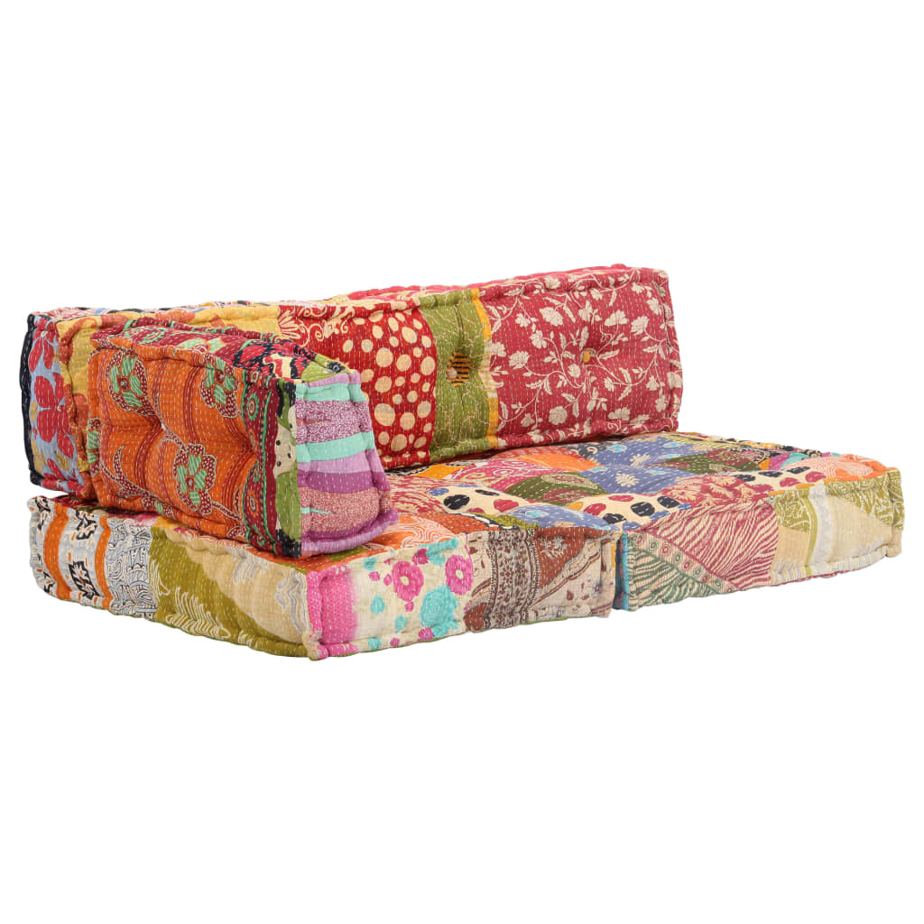 Pernă fotoliu puf, model petice, material textil