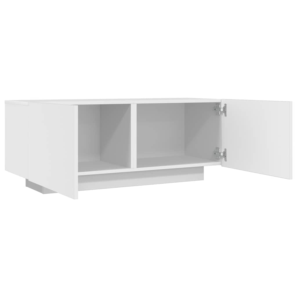 Comodă TV, alb extralucios , 100x35x40 cm, lemn prelucrat