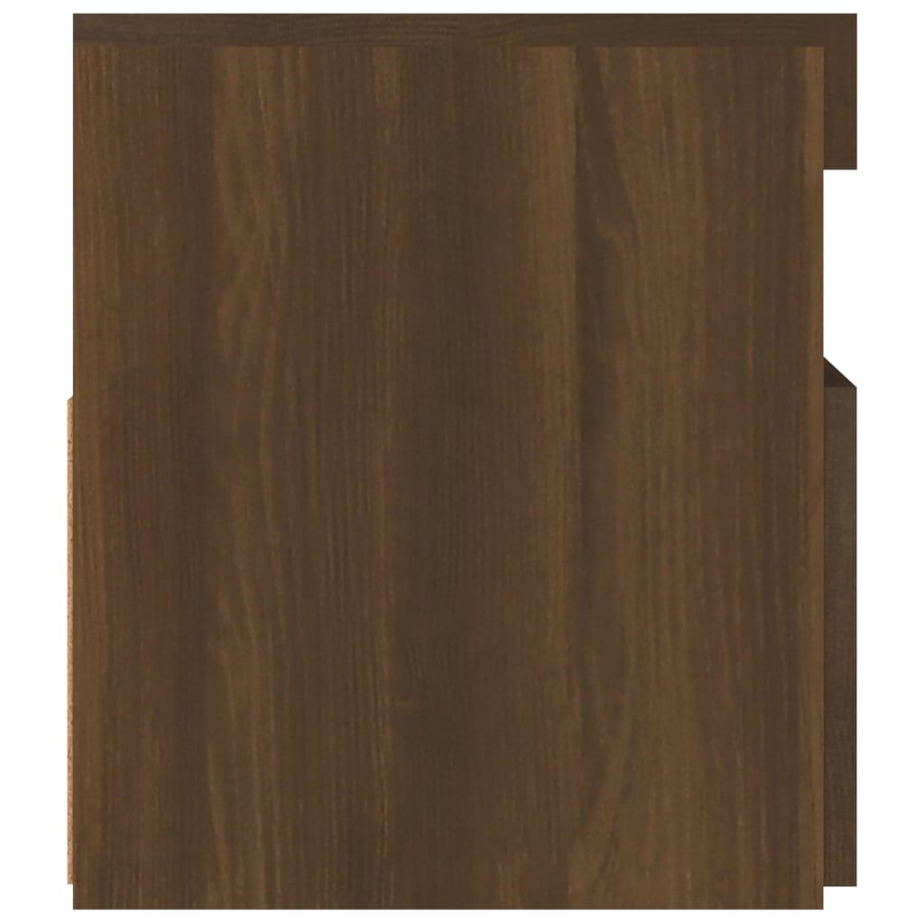 Comodă TV cu lumini LED, stejar maro, 90x35x40 cm